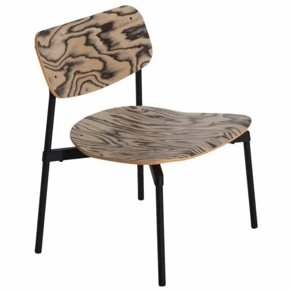 Petite friture Fauteuil lounge en bois de hêtre Fromme || Chaises, Tabourets, Bancs