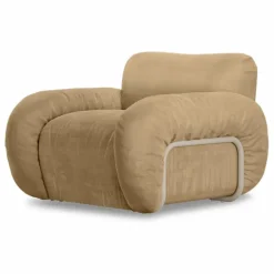 HKliving Fauteuil lounge en velours Arc || Canapés, Fauteuils