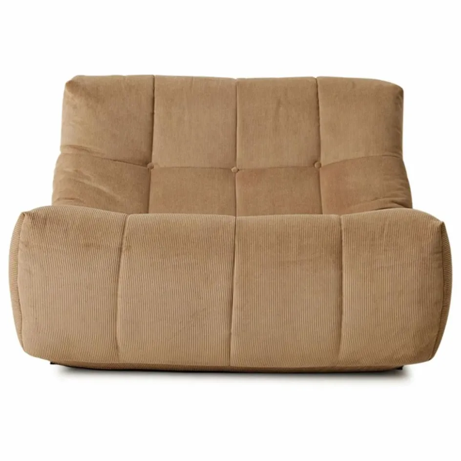 HKliving Fauteuil lounge en velours côtelé Lazy || Canapés, Fauteuils