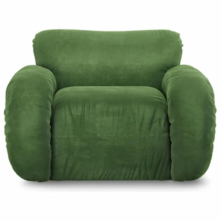 HKliving Fauteuil lounge en velours Arc || Canapés, Fauteuils