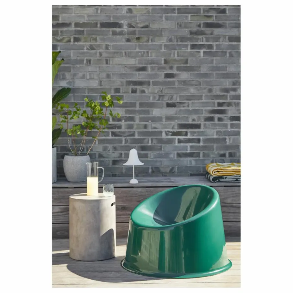 Best Verpan Fauteuil lounge outdoor Panto Pop | Vert foncé