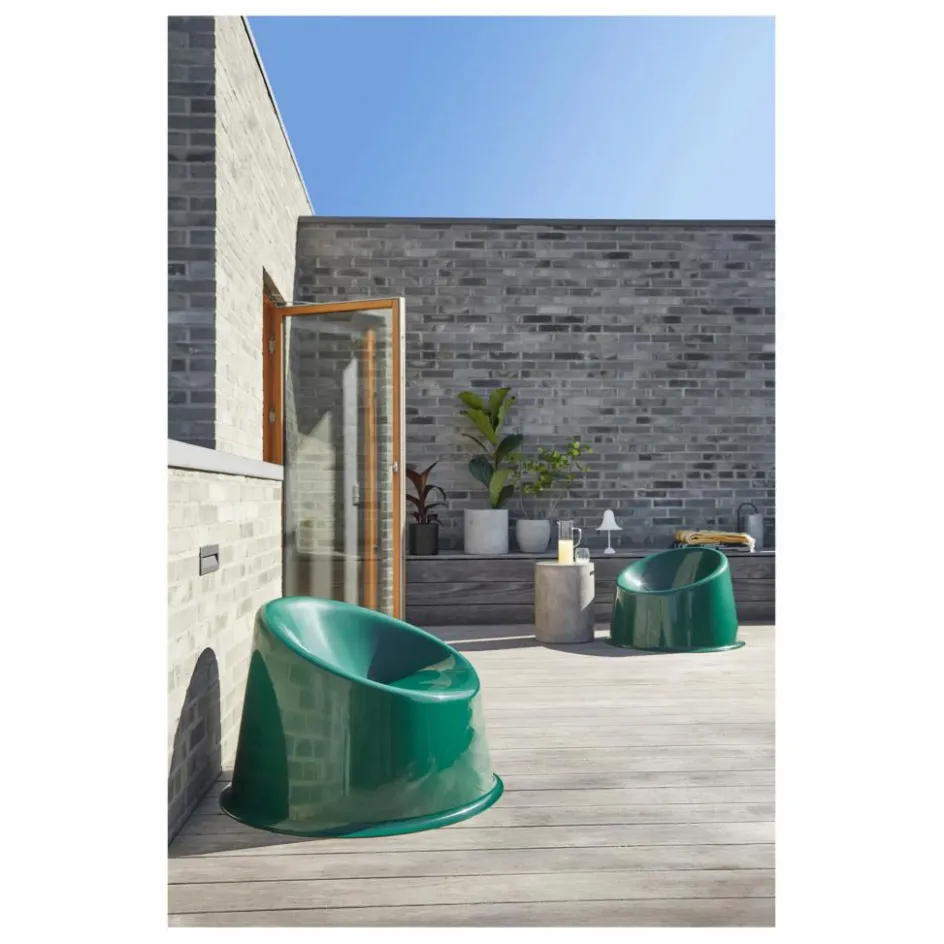 Best Verpan Fauteuil lounge outdoor Panto Pop | Vert foncé