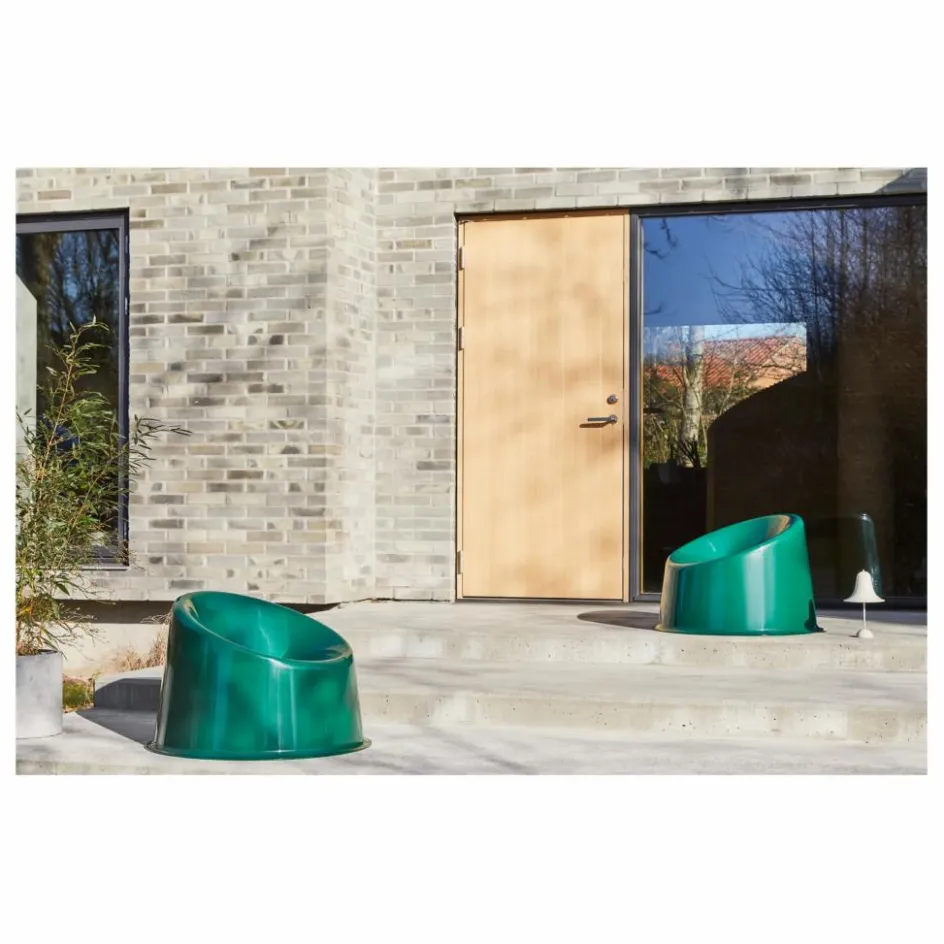 Best Verpan Fauteuil lounge outdoor Panto Pop | Vert foncé