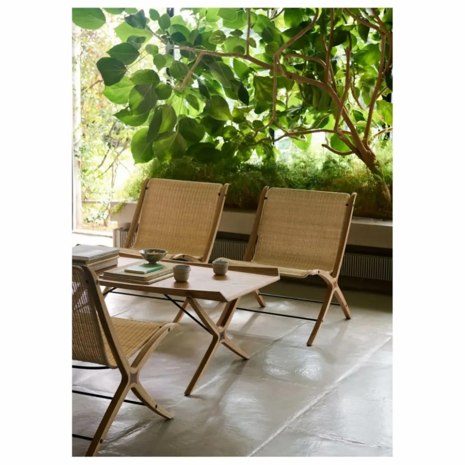 Online & Tradition Fauteuil lounge X HM10, Hvidt & Mølgaard | Naturel