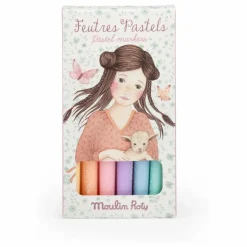 Moulin Roty Loisirs Créatifs*Feutres pastels Les Rosalies - Boîte de 6