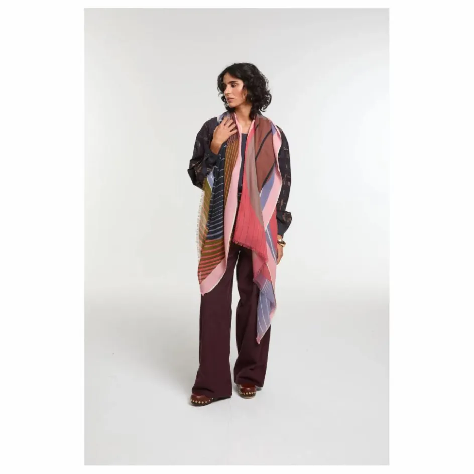 Mapoésie Foulard Astre Laine ||Femme Écharpes, Foulards