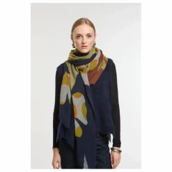 New Mapoésie Foulard Eternel Brodée Laine | Bleu marine