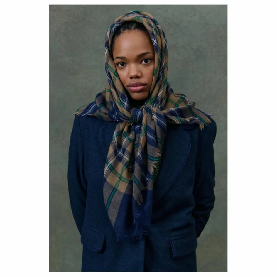 Femme Louise Misha Écharpes, Foulards*Foulard Mekness Carreaux Laine - Collection Femme |