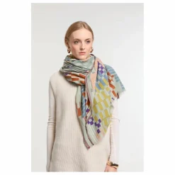 Discount Mapoésie Foulard Saccade Laine | Vert argile