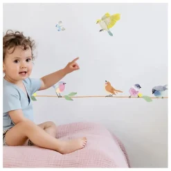 Enfant MIMI'lou Décoration Murale|Déco Murale Enfant*Frise branche d'oiseaux de printemps