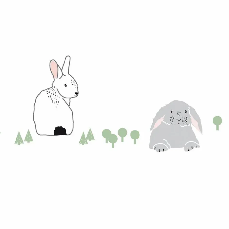 MIMI'lou Frise Lapins dans la forêt|Enfant Décoration Murale|Déco Murale Enfant