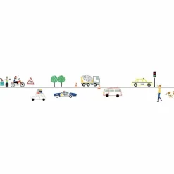 MIMI'lou Frise Traffic|Enfant Décoration Murale|Déco Murale Enfant