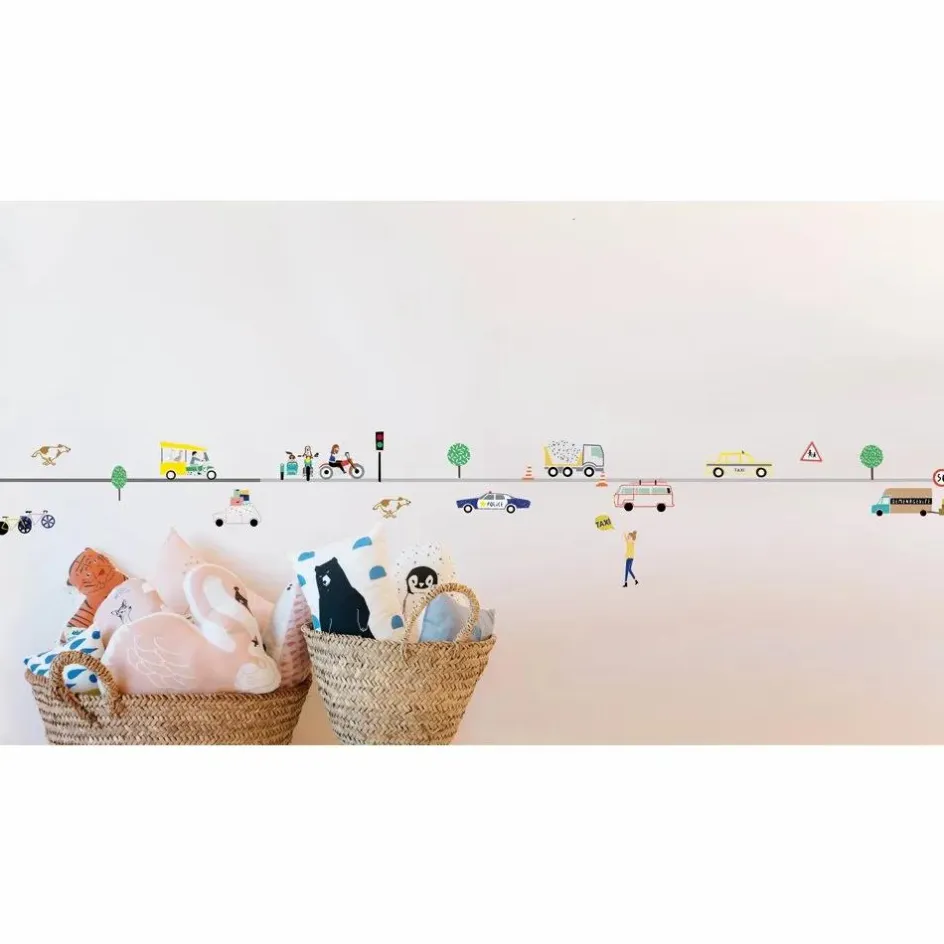MIMI'lou Frise Traffic|Enfant Décoration Murale|Déco Murale Enfant