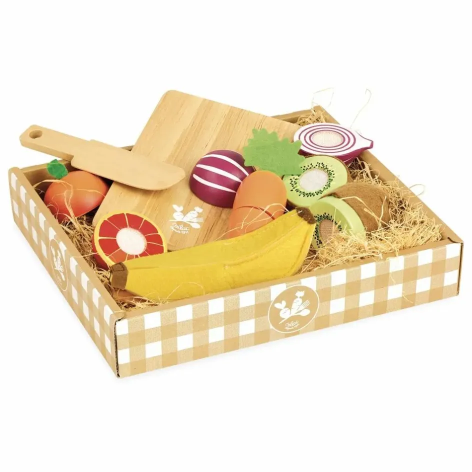 Outlet Vilac Fruits et légumes à découper en bois - Set de 7 Multicolore