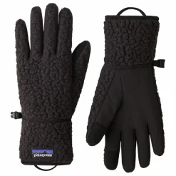 New Patagonia Gants Retro Pile Fibres Recyclées | Noir