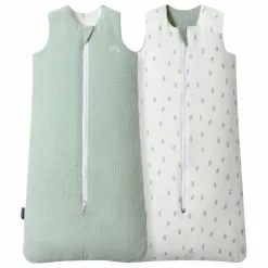 Hot Les Petites Billes Gigoteuse multi-saisons réversible en double gaze de coton | Sauge