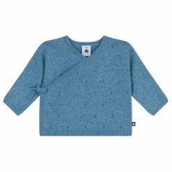 Petit Bateau Gilet Cache-Cœur Pointelle Laine || Pulls, Gilets|Pulls, Gilets