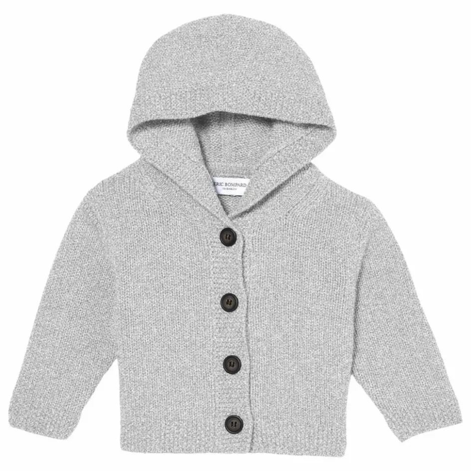 New Bompard Gilet Capuche Cachemire | Gris