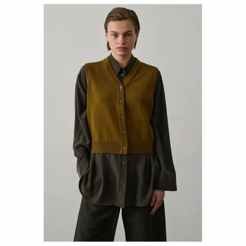 Sale Soeur Gilet Sans Manches Chiara Laine Mérinos | Bronze