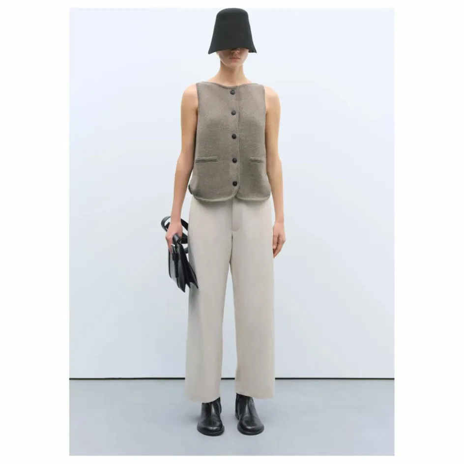 Cordera Gilet Sans Manches Col Bateau Coton Recyclé ||Femme Pulls, Gilets