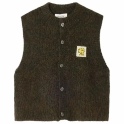 Sale American Vintage Gilet Sans Manches East Alpaga | Vert kaki