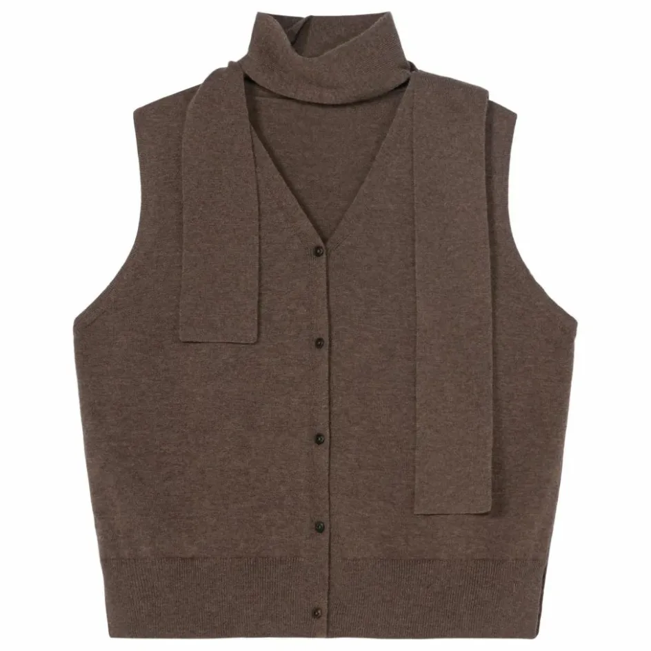 Sale Gilet Sans Manches Laine Mérinos Extra Fine | Femme Pulls, Gilets