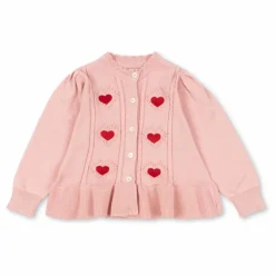 Konges Sløjd Gilet Soleil Cœurs Coton Bio ||Enfant Pulls, Gilets