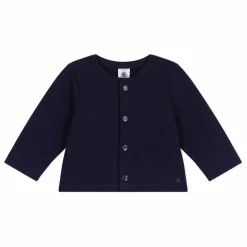 Outlet Petit Bateau Gilet Uni Coton Bio | Bleu nuit