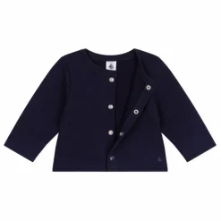 Outlet Petit Bateau Gilet Uni Coton Bio | Bleu nuit