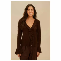 Farm Rio Gilet Volants Tricots ||Femme Pulls, Gilets