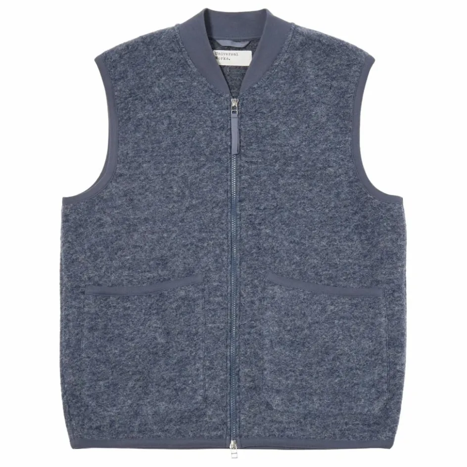 Universal Works Gilet Zippé Sans Manches ||Homme Doudounes, Parkas, Vestes