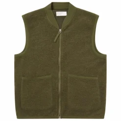 Universal Works Gilet Zippé Sans Manches Laine ||Homme Sweats, Pulls