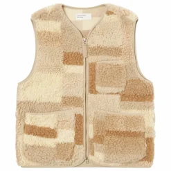 Universal Works Gilet Zippé Sans Manches Patchwork ||Homme Sweats, Pulls