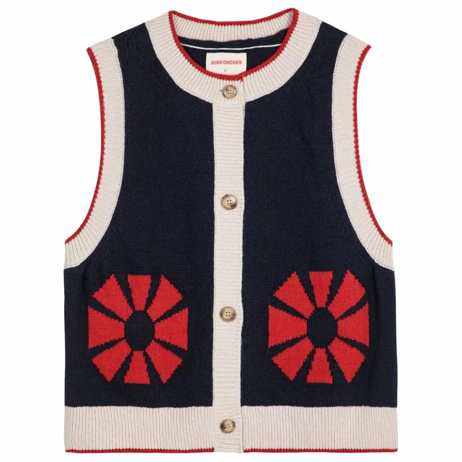 Bobo Choses Gilets Sans Manches Flower - Collection Femme ||Femme Pulls, Gilets