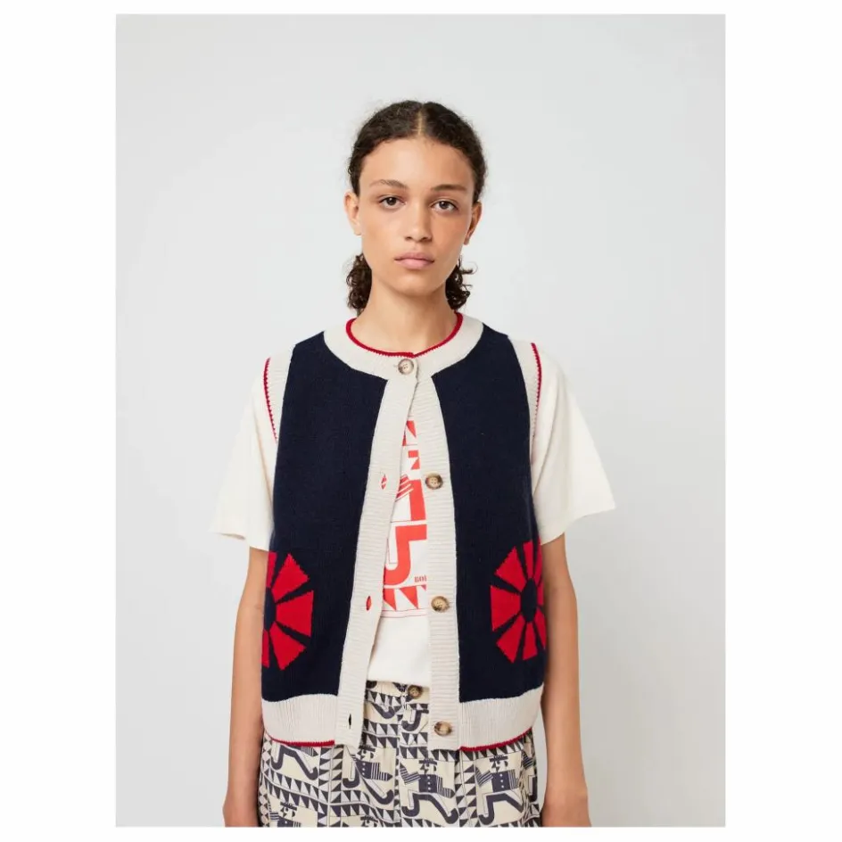 Bobo Choses Gilets Sans Manches Flower - Collection Femme ||Femme Pulls, Gilets