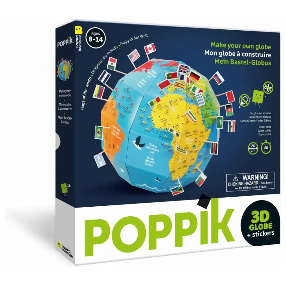 Outlet Poppik Globe à construire Drapeaux Multicolore