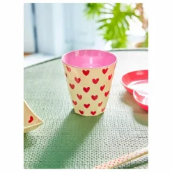 Discount Rice Gobelet Cœurs | Crème
