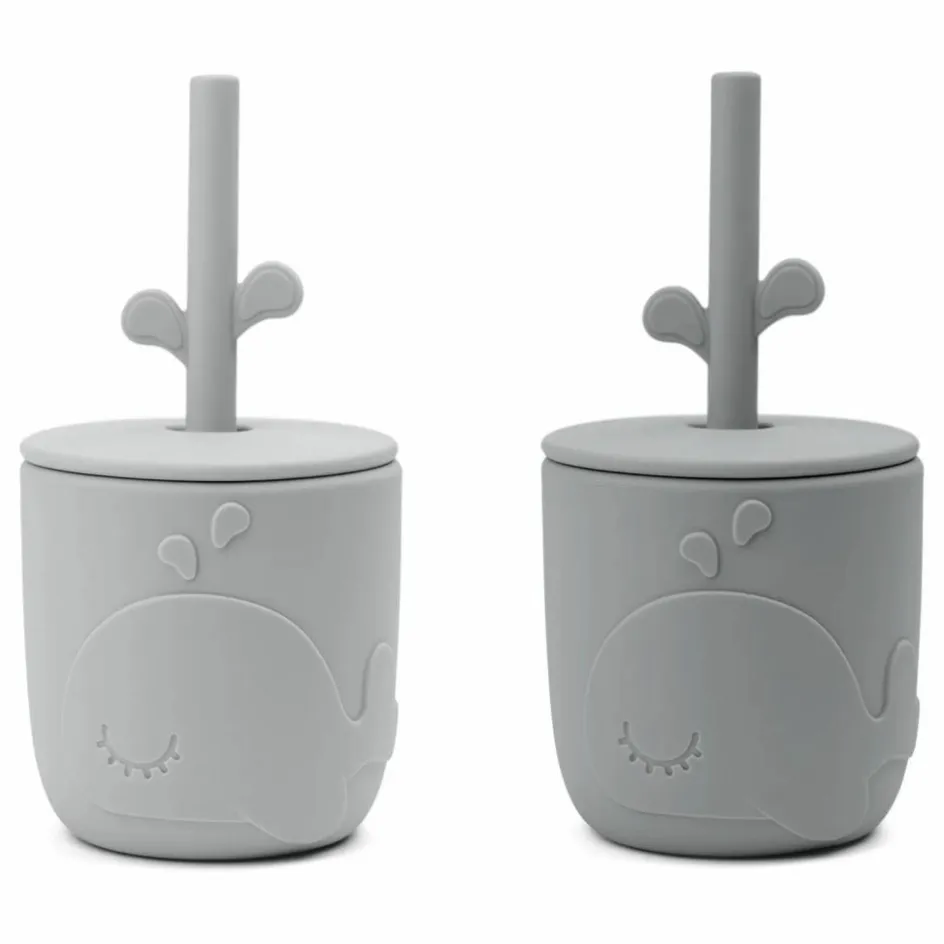 Hot Gobelet et paille Wally - Set de 2 | Tasses Et Gobelets D'Apprentissage|Premiers Repas