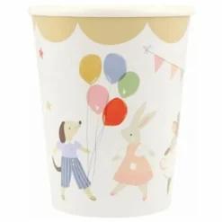 Enfant Meri Meri Décoration De Fête*Gobelets d'anniversaire Animal Friends - Set de 8