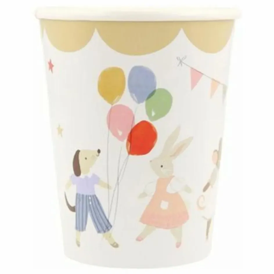 Enfant Meri Meri Décoration De Fête*Gobelets d'anniversaire Animal Friends - Set de 8