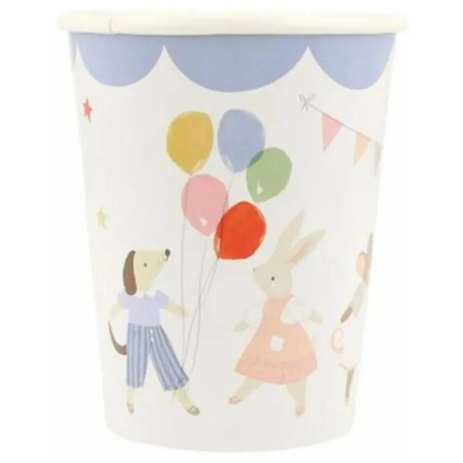 Enfant Meri Meri Décoration De Fête*Gobelets d'anniversaire Animal Friends - Set de 8