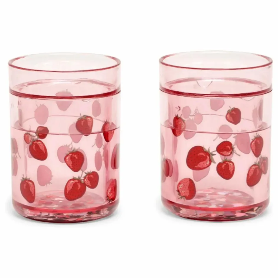 Best Konges Sløjd Gobelets glitter Fragola - Set de 2 | Rouge