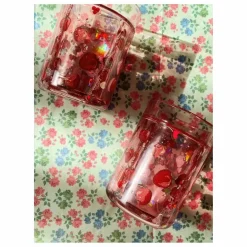 Best Konges Sløjd Gobelets glitter Fragola - Set de 2 | Rouge