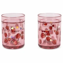 Best Konges Sløjd Gobelets glitter Fragola - Set de 2 | Rouge