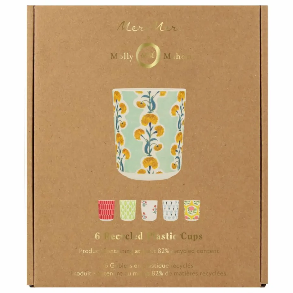 Online Meri Meri Gobelets réutilisables - x Molly Mahon - Set de 6 Multicolore