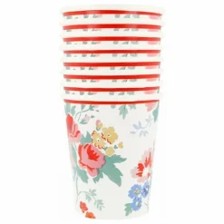 Online Meri Meri Gobelets Vintage Floral - Set de 8 Blanc