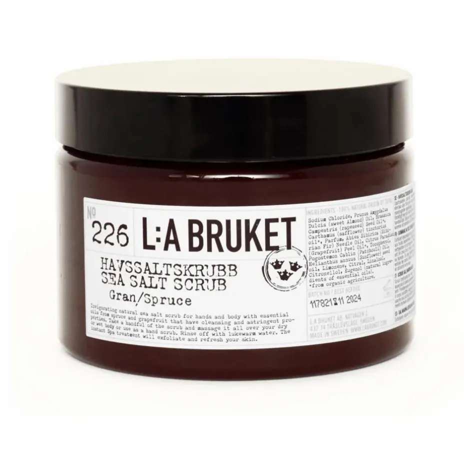 Sale L:A BRUKET Gommage corps au sel marin Épicéa 226 - 420g Non teinté