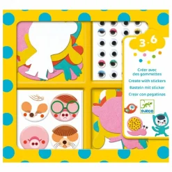 Djeco Gommettes J'aime les animaux| Loisirs Créatifs