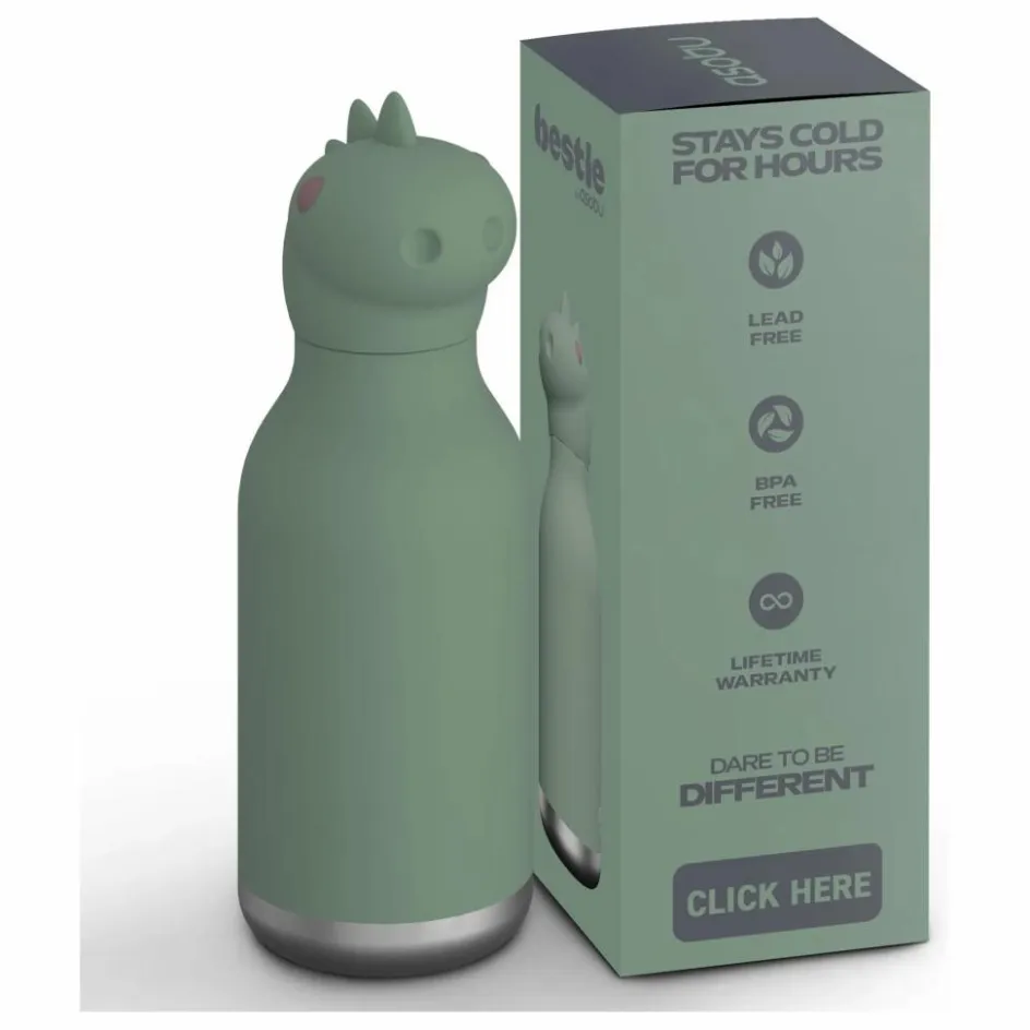 New Asobu Gourde en inox Dinosaure | Vert
