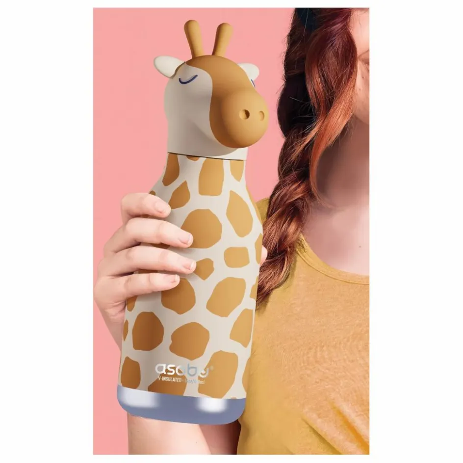 Enfant Asobu Vaisselle Enfant*Gourde en inox Girafe |